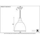 From The Anvil - Brindley Pendant - Smooth Brass - 49518 - Choice Handles