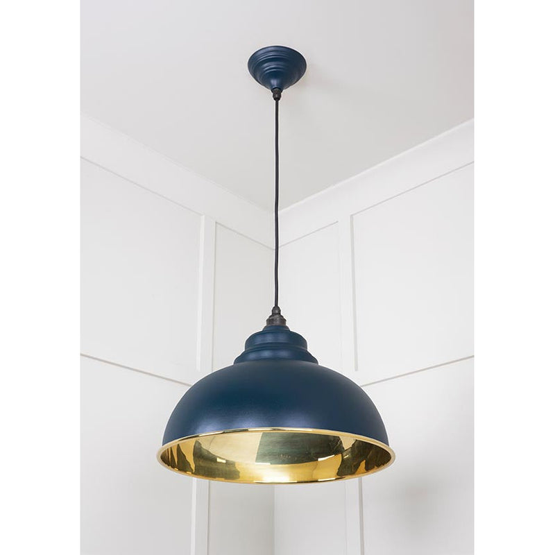 From The Anvil - Harborne Pendant in Dusk - Smooth Brass - 49522DU - Choice Handles