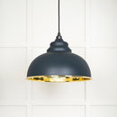 From The Anvil - Harborne Pendant in Soot - Smooth Brass - 49522SO - Choice Handles
