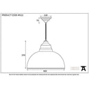 From The Anvil - Harborne Pendant - Smooth Brass - 49522 - Choice Handles