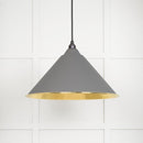 From The Anvil - Hockley Pendant in Bluff - Hammered Brass - 49523BL - Choice Handles