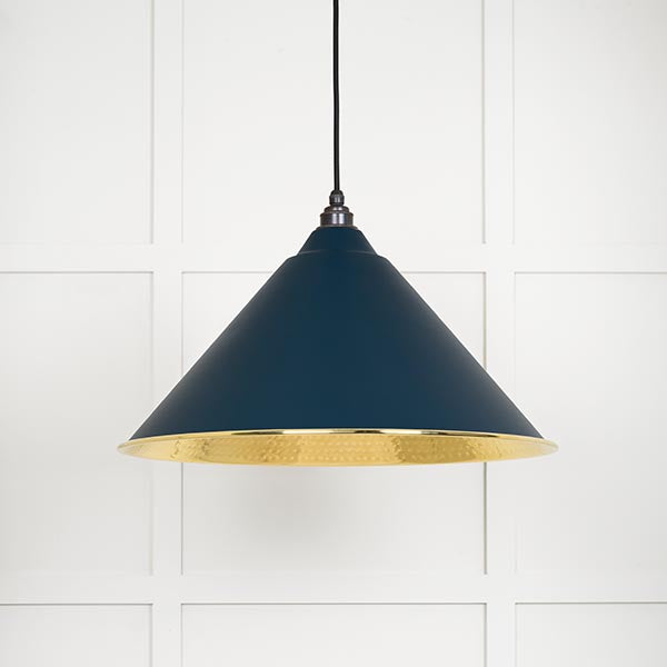 From The Anvil - Hockley Pendant in Dusk - Hammered Brass - 49523DU - Choice Handles