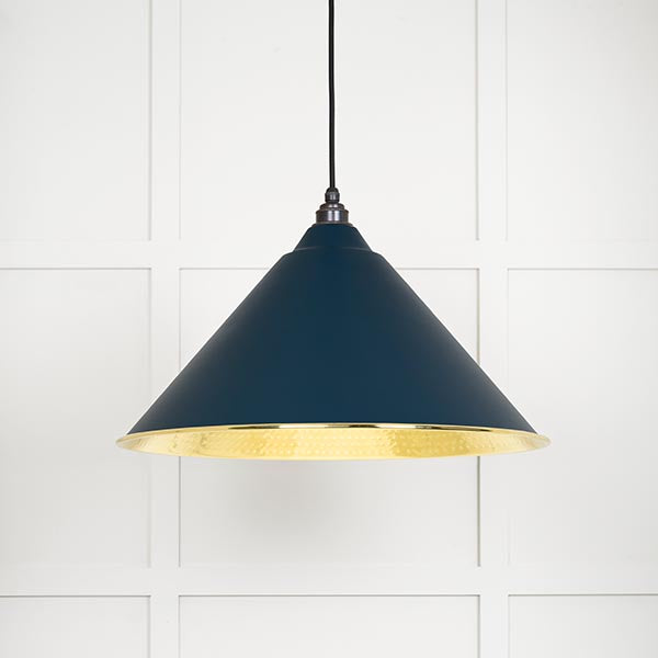 From The Anvil - Hockley Pendant in Dusk - Hammered Brass - 49523DU - Choice Handles