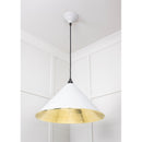 From The Anvil - Hockley Pendant in Flock - Hammered Brass - 49523F - Choice Handles
