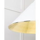 From The Anvil - Hockley Pendant in Flock - Hammered Brass - 49523F - Choice Handles