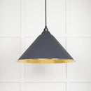 From The Anvil - Hockley Pendant in Slate - Hammered Brass - 49523SL - Choice Handles