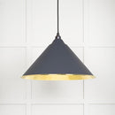 From The Anvil - Hockley Pendant in Slate - Hammered Brass - 49523SL - Choice Handles