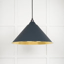 From The Anvil - Hockley Pendant in Soot - Hammered Brass - 49523SO - Choice Handles