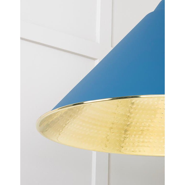 From The Anvil - Hockley Pendant in Upstream - Hammered Brass - 49523U - Choice Handles