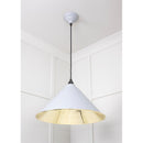 From The Anvil - Hockley Pendant in Birch - Smooth Brass - 49524BI - Choice Handles