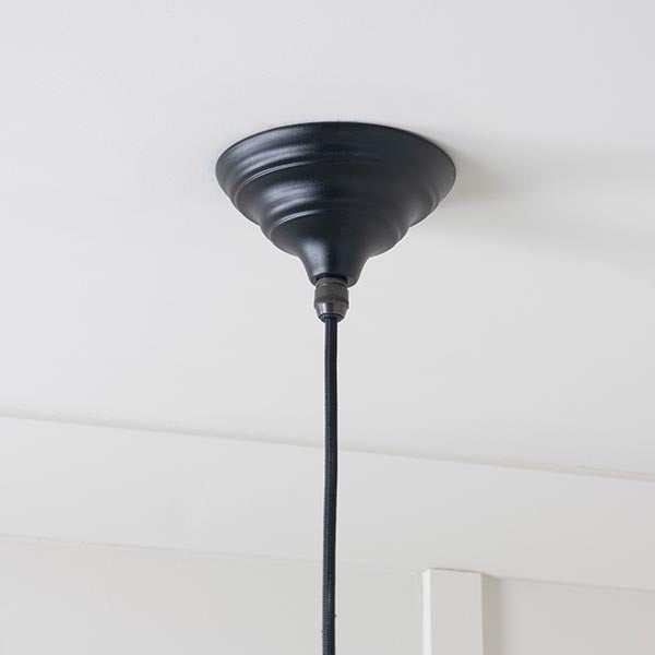 From The Anvil - Hockley Pendant in Elan Black - Smooth Brass - 49524EB - Choice Handles