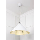 From The Anvil - Hockley Pendant in Flock - Smooth Brass - 49524F - Choice Handles