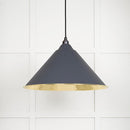 From The Anvil - Hockley Pendant in Slate - Smooth Brass - 49524SL - Choice Handles