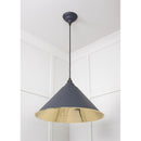 From The Anvil - Hockley Pendant in Slate - Smooth Brass - 49524SL - Choice Handles
