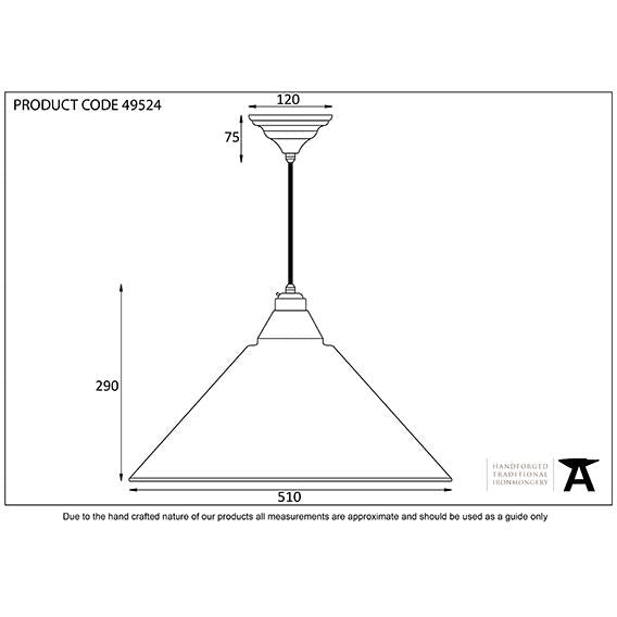 From The Anvil - Hockley Pendant - Smooth Brass - 49524 - Choice Handles