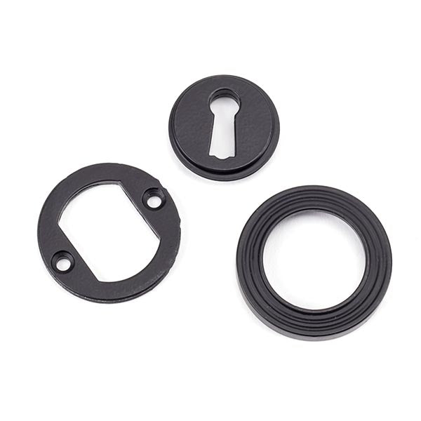 From The Anvil - Round Escutcheon (Beehive) - Matt Black - 49538 - Choice Handles