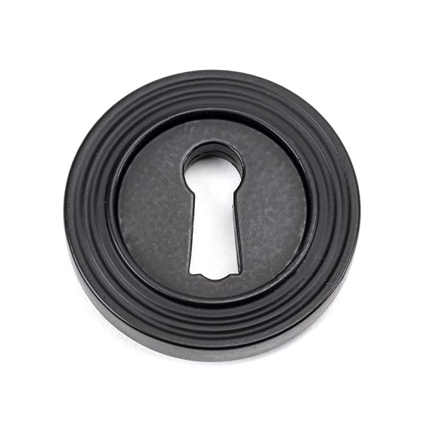 From The Anvil - Round Escutcheon (Beehive) - Matt Black - 49538 - Choice Handles