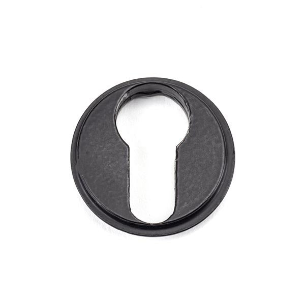 From The Anvil - Round Euro Escutcheon (Plain) - Matt Black - 49540 - Choice Handles