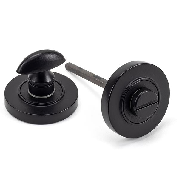 From The Anvil - Round Thumbturn Set (Plain) - Matt Black - 49544 - Choice Handles