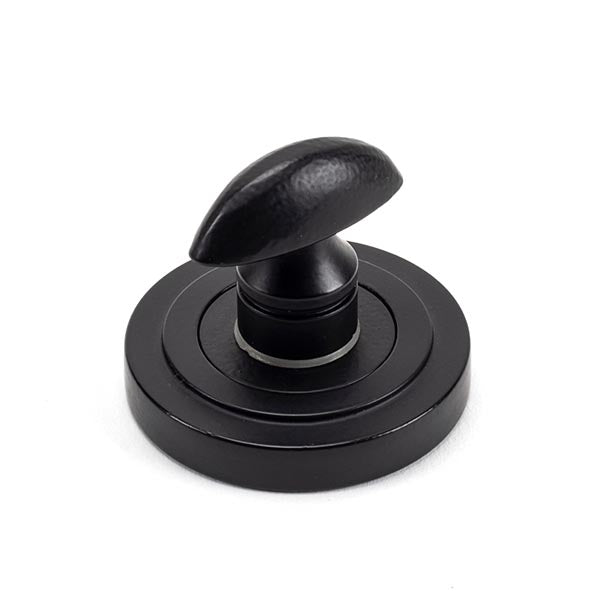 From The Anvil - Round Thumbturn Set (Art Deco) - Matt Black - 49545 - Choice Handles
