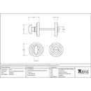 From The Anvil - Round Thumbturn Set (Art Deco) - Matt Black - 49545 - Choice Handles