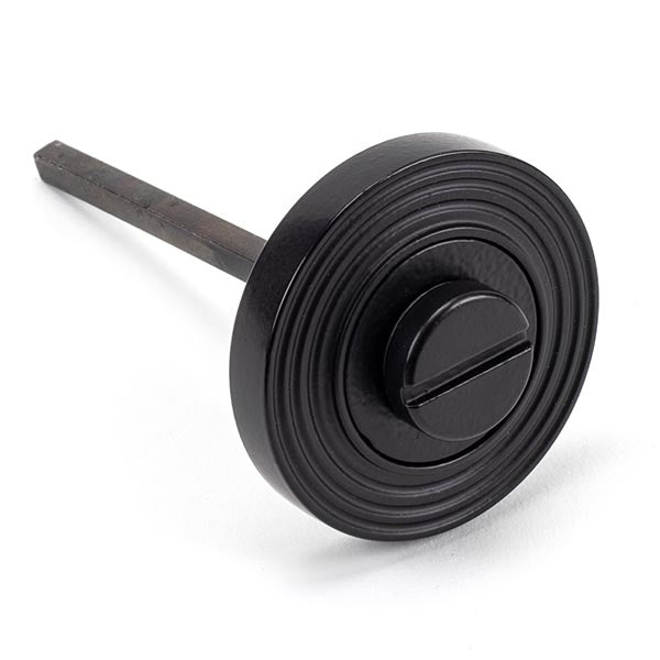 From The Anvil - Round Thumbturn Set (Beehive) - Matt Black - 49546 - Choice Handles
