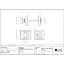 From The Anvil - Round Thumbturn Set (Square) - Matt Black - 49547 - Choice Handles