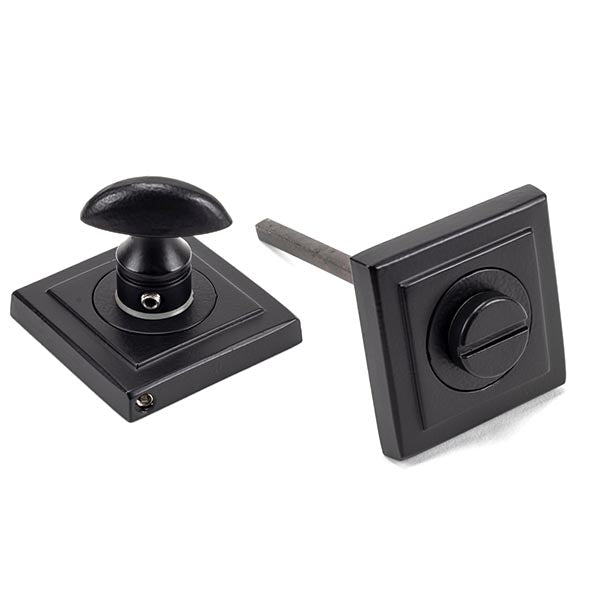 From The Anvil - Round Thumbturn Set (Square) - Matt Black - 49547 - Choice Handles