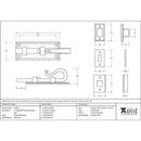 From The Anvil - 4" Shepherd's Crook Universal Bolt - External Beeswax - 49548 - Choice Handles