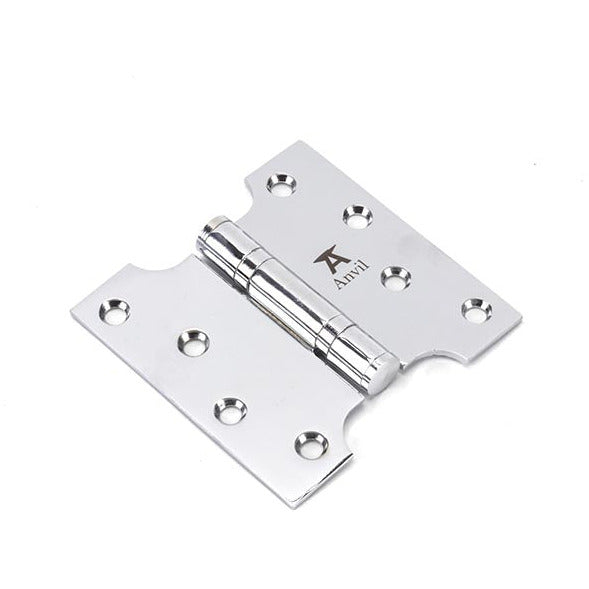 From The Anvil - 4" x 2" x 4"  Parliament Hinge (pair) ss - Polished Chrome - 49557 - Choice Handles