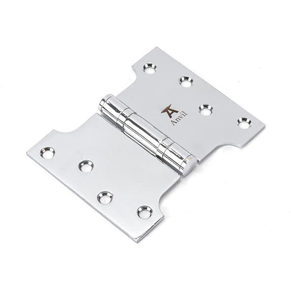 From The Anvil - 4" x 3" x 5"  Parliament Hinge (pair) ss - Polished Chrome - 49558 - Choice Handles