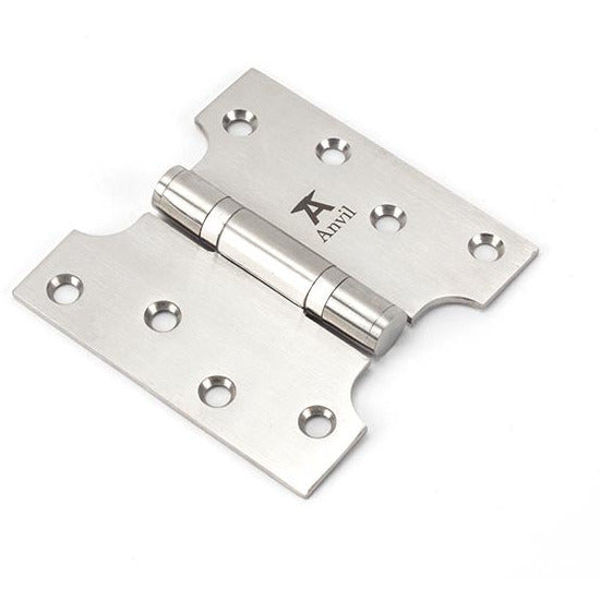From The Anvil - 4" x 2" x 4"  Parliament Hinge (pair) - Satin Stainless Steel - 49566 - Choice Handles