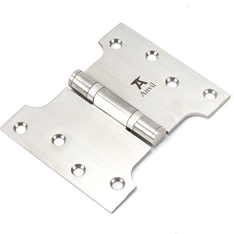 From The Anvil - 4" x 3" x 5"  Parliament Hinge (pair) - Satin Stainless Steel - 49567 - Choice Handles