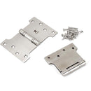 From The Anvil - 4" x 4" x 6"  Parliament Hinge (pair) - Satin Stainless Steel - 49568 - Choice Handles
