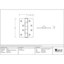 From The Anvil - 4" Ball Bearing Butt Hinge (pair) - Polished Stainless Steel - 49574 - Choice Handles