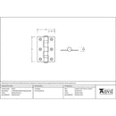 From The Anvil - 3" Ball Bearing Butt Hinge (pair) ss - Polished Chrome - 49575 - Choice Handles