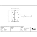 From The Anvil - 4" Ball Bearing Butt Hinge (pair) ss - Polished Chrome - 49576 - Choice Handles