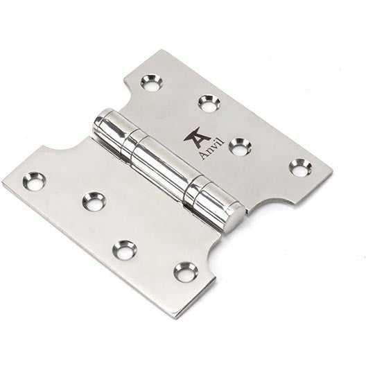 From The Anvil - 4" x 2" x 4"  Parliament Hinge (pair) - Polished Stainless Steel - 49577 - Choice Handles