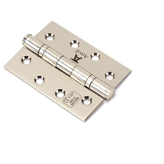 From The Anvil - 4" Ball Bearing Butt Hinge (pair) ss - Polished Nickel - 49582 - Choice Handles