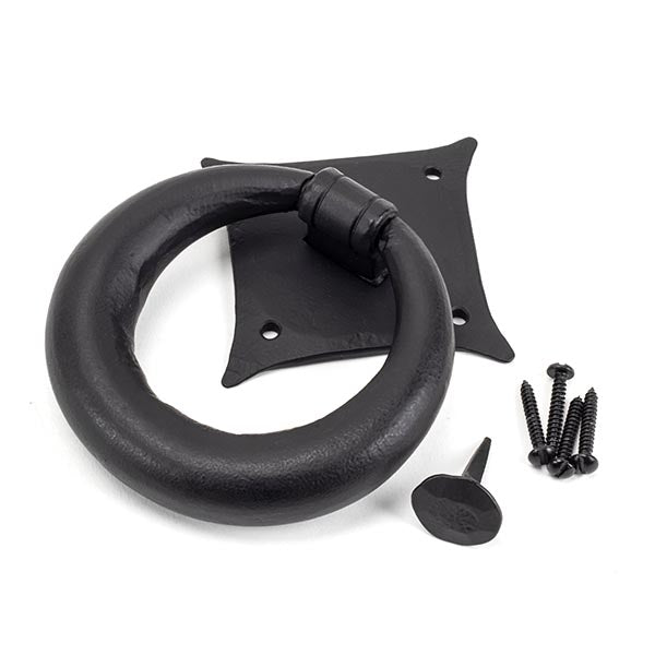 From The Anvil - Ring Door Knocker - Matt Black - 49594 - Choice Handles