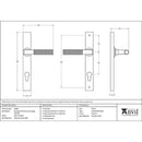 From The Anvil - Brompton Slimline Espag. Lock Set - Satin Marine SS (316) - 49802 - Choice Handles