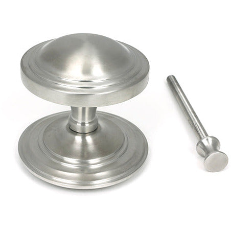 From The Anvil - Art Deco Centre Door Knob - Satin Marine SS (316) - 49806 - Choice Handles