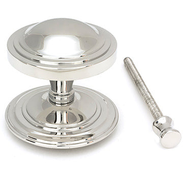 From The Anvil - Art Deco Centre Door Knob - Polished Marine SS (316) - 49807 - Choice Handles