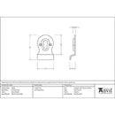 From The Anvil - Euro Door Pull - Satin Marine SS (316) - 49810 - Choice Handles