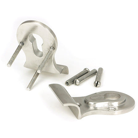 From The Anvil - 50mm Euro Door Pull (Back to Back fixings) - Satin Marine SS (316) - 49812 - Choice Handles