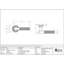 From The Anvil - Brompton Lever on Rose Set (Beehive) - Satin Marine SS (316) - 49842 - Choice Handles