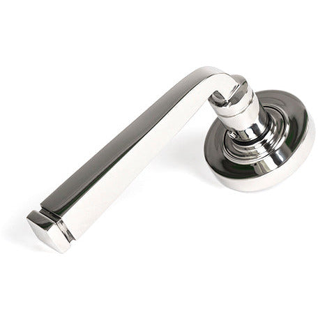 From The Anvil - Avon Round Lever on Rose Set (Plain) - Polished Marine SS (316) - 49852 - Choice Handles