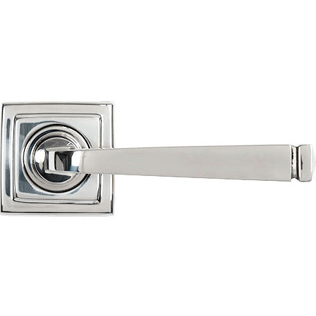 From The Anvil - Avon Round Lever on Rose Set (Square) - Polished Marine SS (316) - 49855 - Choice Handles