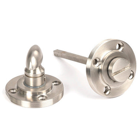 From The Anvil - Round Thumbturn Set (Art Deco) - Satin Marine SS (316) - 49857 - Choice Handles