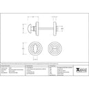 From The Anvil - Round Thumbturn Set (Art Deco) - Satin Marine SS (316) - 49857 - Choice Handles